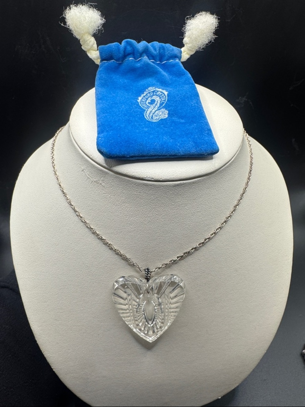 Wedgwood Clear Crystal Heart Pendant Necklace